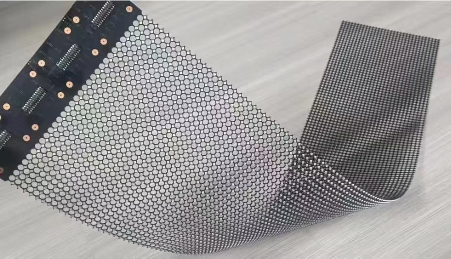 Transparent holographic LED display